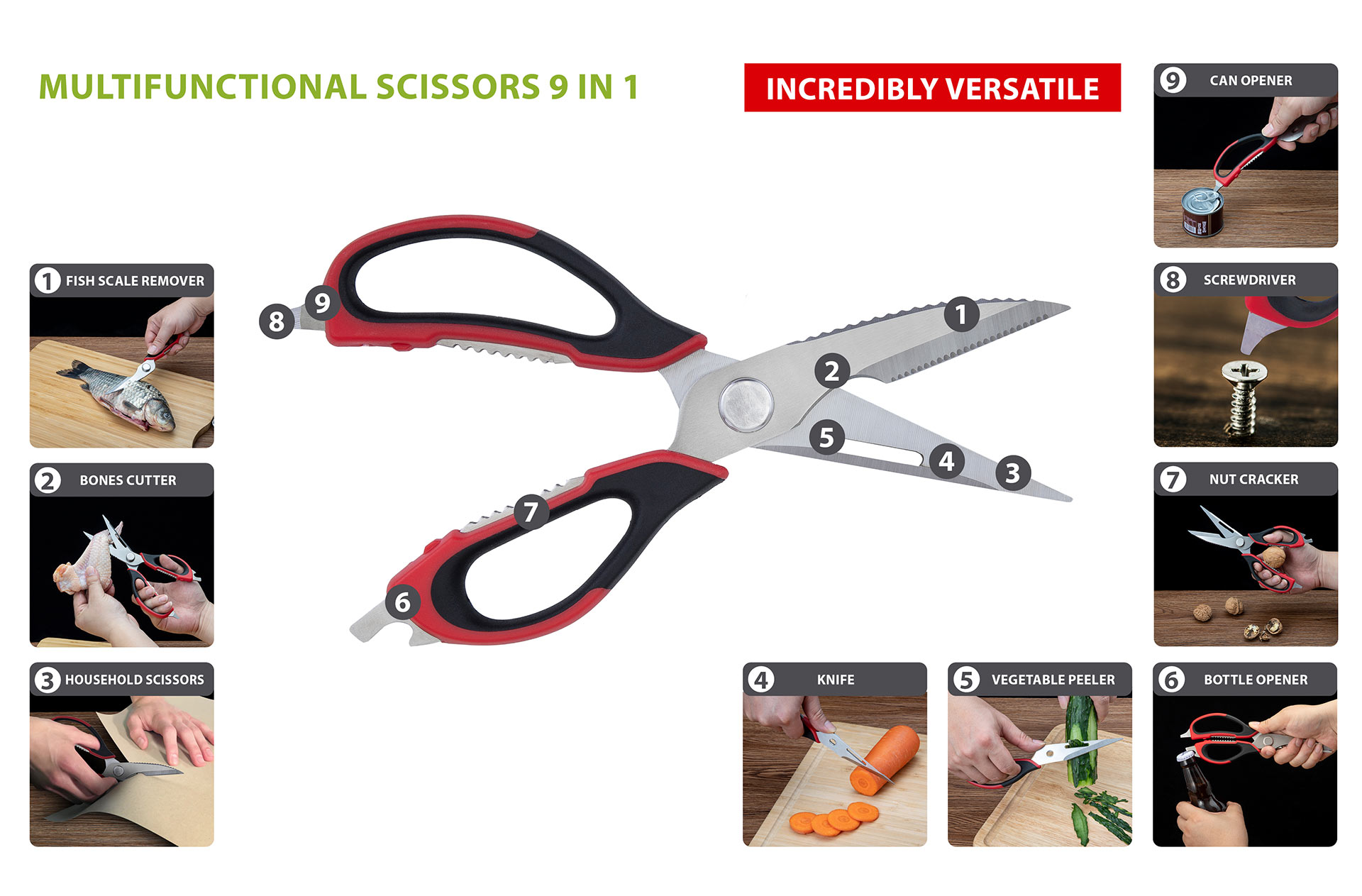 Atlas collection Multifunctional scissors
