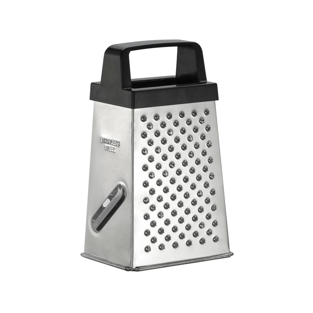 Black New Stainless Steel Kitchen Cheese Grater with Container